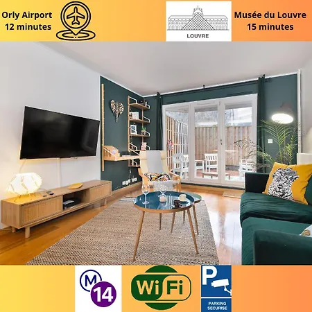 Appartement Cosy'N Paris - Parking Secure - Metro 14 - Wifi - Terrace - Premium Bedding à Gentilly Extérieur photo